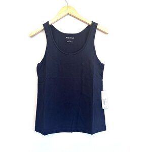 Big Star Womens SMALL Black Tank Top Scoop Neck Casual NEW Pima Cotton $40 NWT